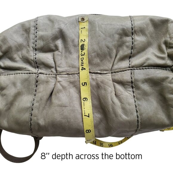 Lucky Brand Buttery Soft Leather Convertible Satchel Large Messenger Bag - Picture 13 of 16